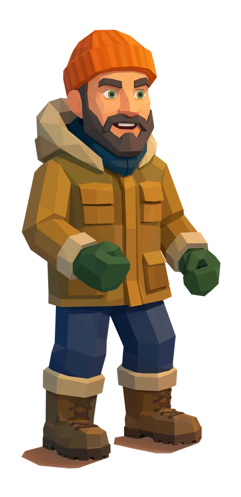 Fishing Time fisherman character