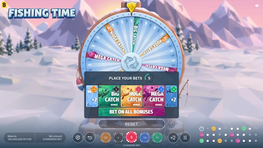 Placing chips on Fishing Time sector cards